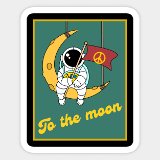 Astronaut - To the Moon Sticker